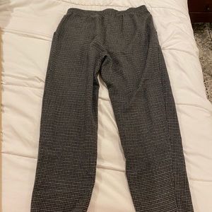 Women’s Dark Grey Plaid Pants